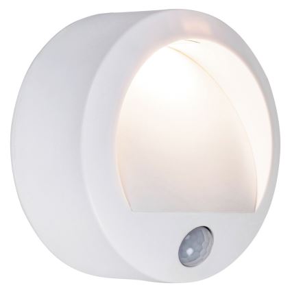 Rabalux - LED Outdoor wall light with sensor LED/1,5W/3xAA IP44 white