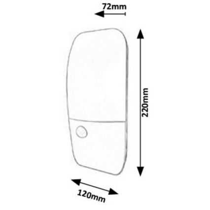 Rabalux - LED Outdoor wall light with sensor LED/11W/230V IP54 4000K