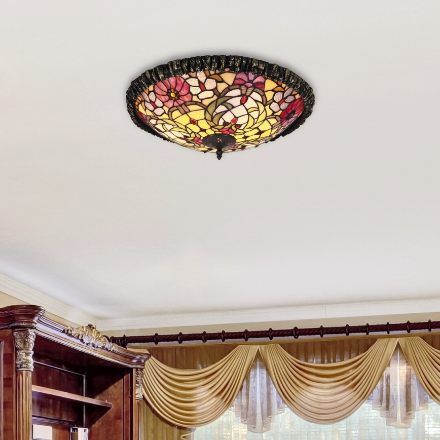 Rabalux - Tiffany stained glass ceiling light 2xE27/60W/230V