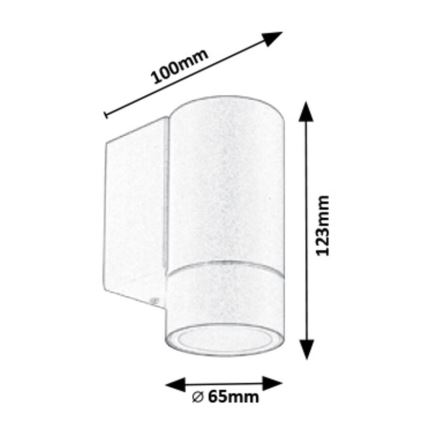 Rabalux - Outdoor wall light 1xGU10/10W/230V IP54 grey