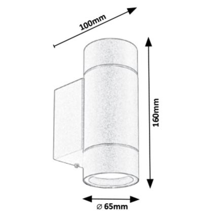 Rabalux - Outdoor wall light 2xGU10/10W/230V IP54 grey