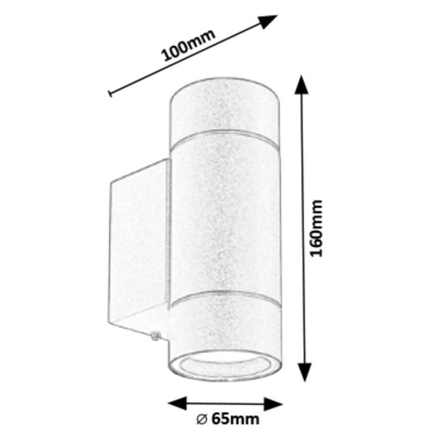 Rabalux - Outdoor wall light 2xGU10/10W/230V IP54 grey