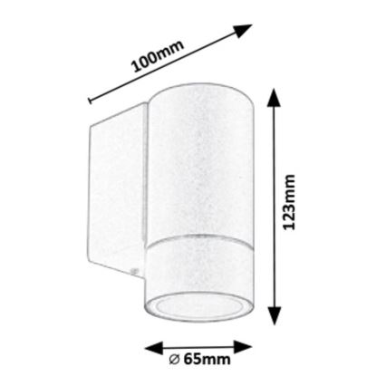 Rabalux - Outdoor wall light 1xGU10/10W/230V IP54 white