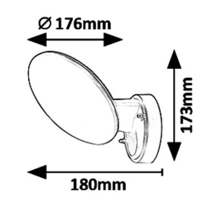 Rabalux - LED Outdoor wall light LED/12W/230V IP54