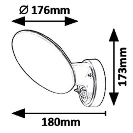 Rabalux - LED Outdoor wall light with a sensor LED/12W/230V IP54