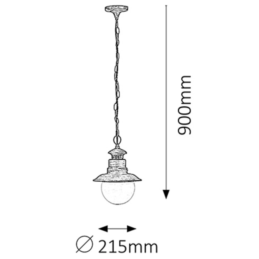 Rabalux - Outdoor pendant light 1xE27/60W