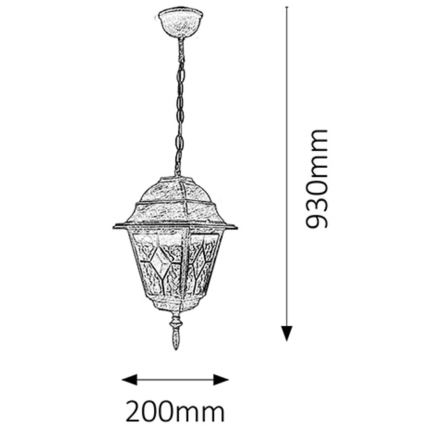 Rabalux - Outdoor chandelier 1xE27/60W/230V