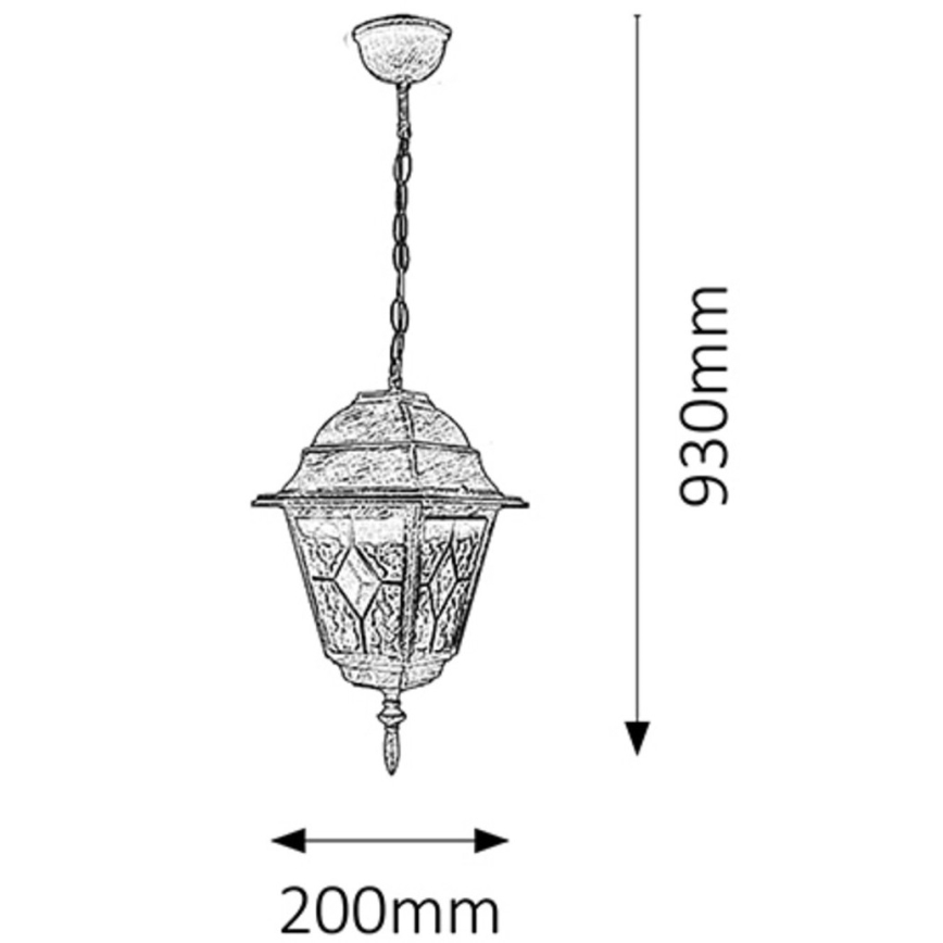 Rabalux - Outdoor chandelier 1xE27/60W/230V