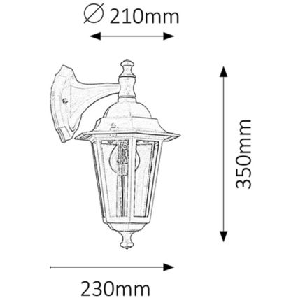 Rabalux - Outdoor wall light 1xE27/60W/230V