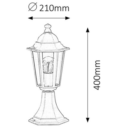 Rabalux - Outdoor lamp 1xE27/60W/230V