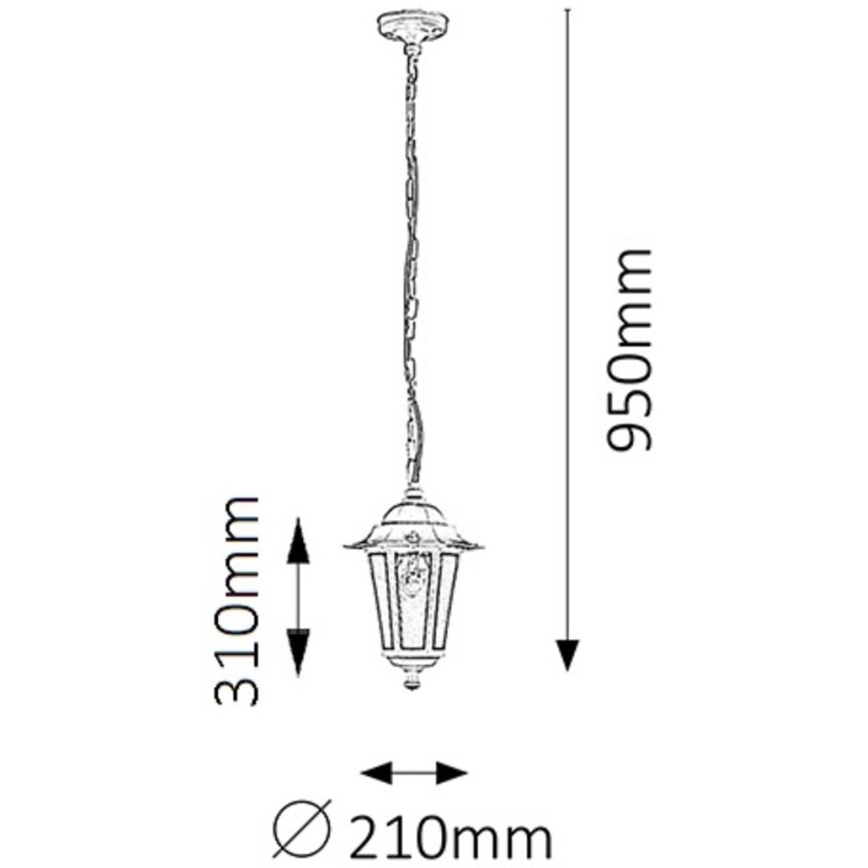 Rabalux - Outdoor chandelier 1xE27/60W/230V