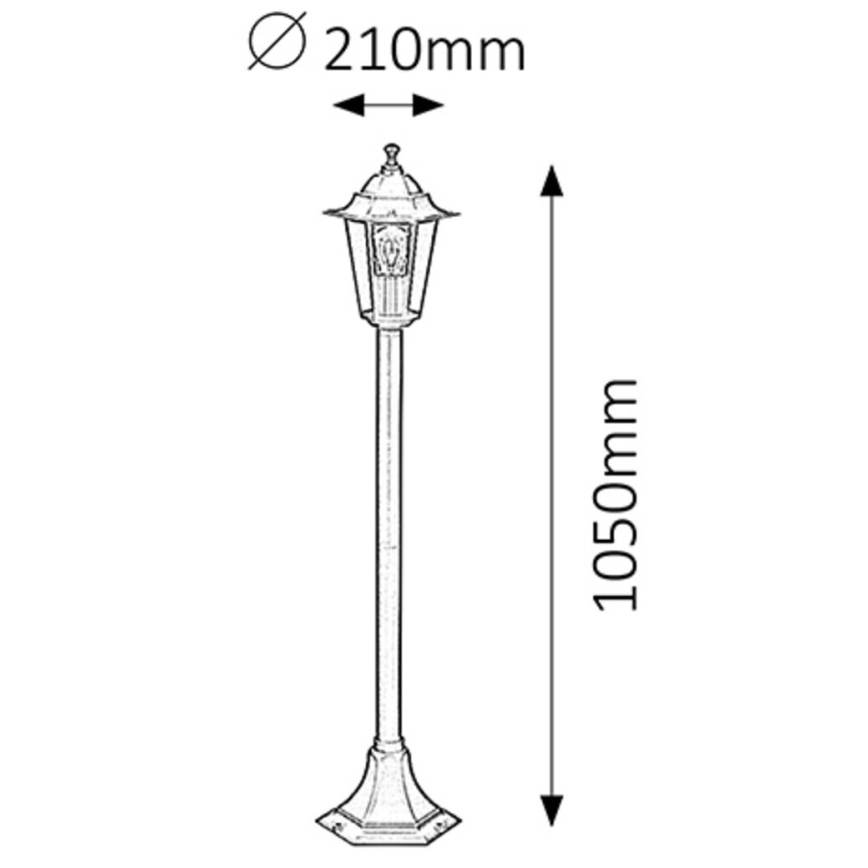 Rabalux - Outdoor lamp 1xE27/60W/230V 105 cm