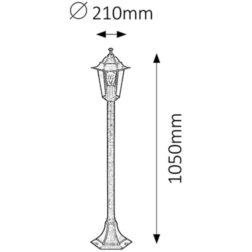 Rabalux - Outdoor lamp 1xE27/60W/230V 105 cm