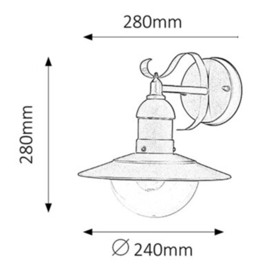 Rabalux - Outdoor wall light 1xE27/60W/230V IP44