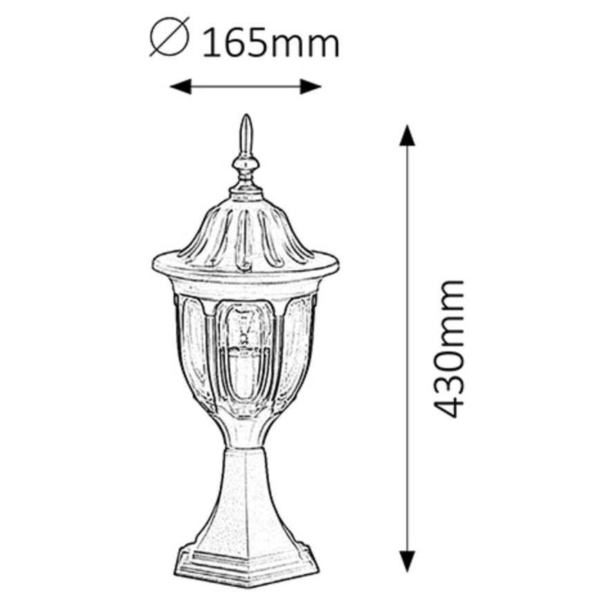 Rabalux 8343 - Outdoor lamp MILANO 1xE27/60W/230V