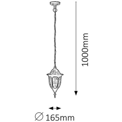 Rabalux - Outdoor chandelier 1xE27/60W/230V