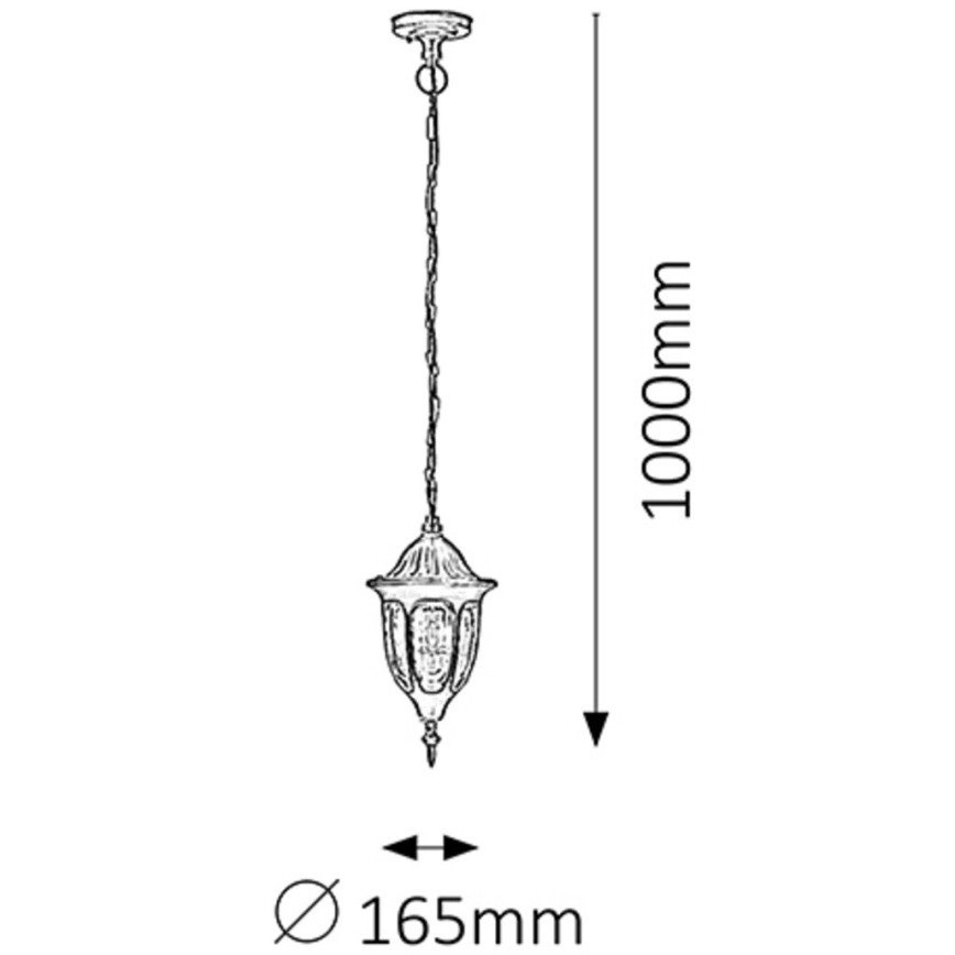 Rabalux - Outdoor pendant light 1xE27/60W/230V IP43 black