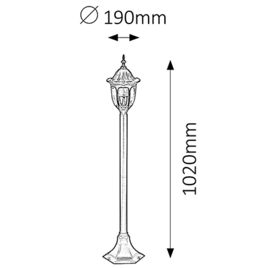 Rabalux 8345 - Outdoor lamp MILANO 1xE27/60W/230V