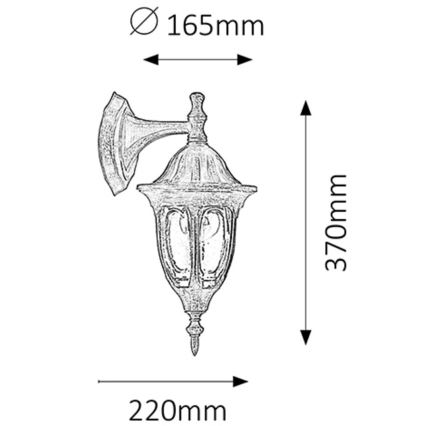 Rabalux - Outdoor wall light 1xE27/60W/230V