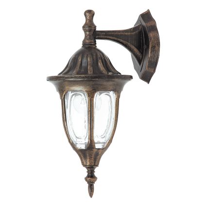 Rabalux - Outdoor wall light 1xE27/60W/230V IP43 gold/patina/black