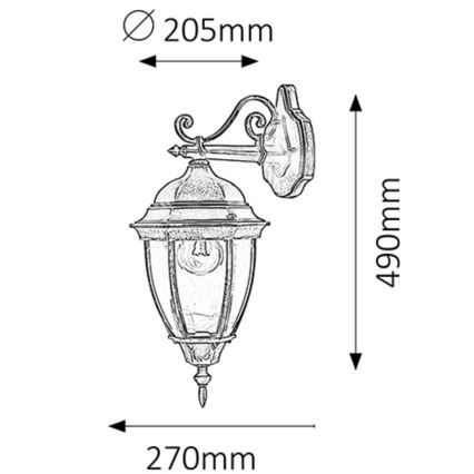 Rabalux - Outdoor wall light 1xE27/100W/230V