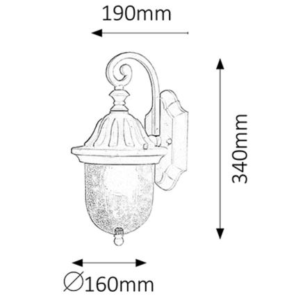 Rabalux - Outdoor wall light 1xE27/60W/230V