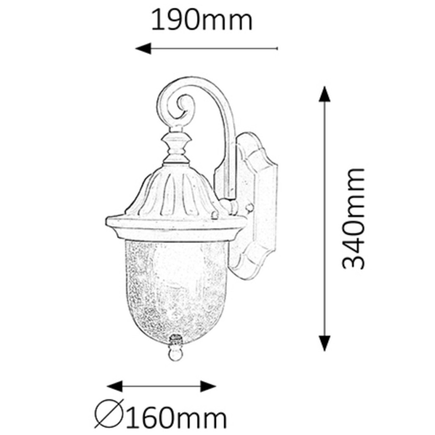 Rabalux - Outdoor wall light 1xE27/60W/230V