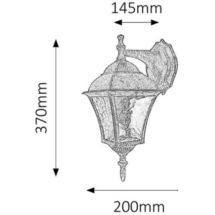 Rabalux - Outdoor wall light 1xE27/60W/230V IP44