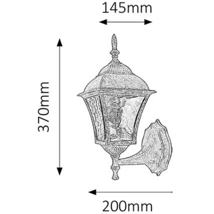 Rabalux - Outdoor wall light 1xE27/60W/230V IP43