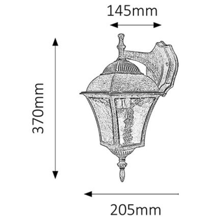 Rabalux - Outdoor wall light 1xE27/60W/230V IP44