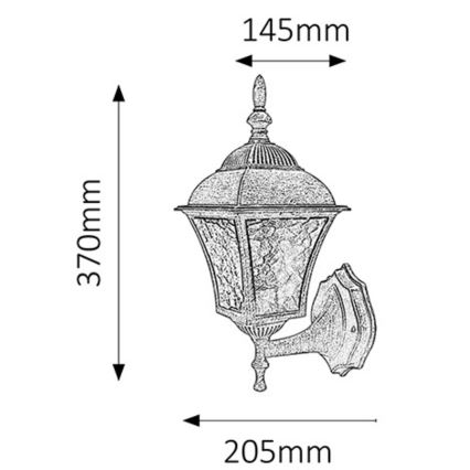 Rabalux - Outdoor wall light 1xE27/60W/230V IP44