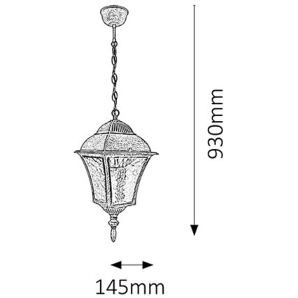 Rabalux - Outdoor chandelier 1xE27/60W/230V IP44