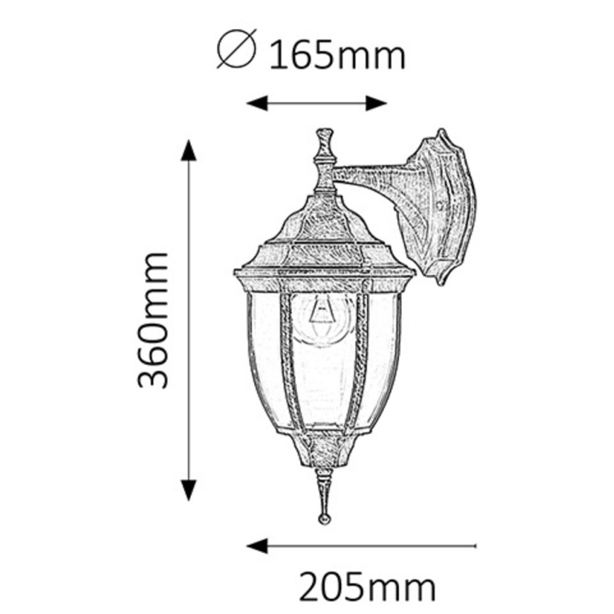 Rabalux - Outdoor wall light 1xE27/60W/230V