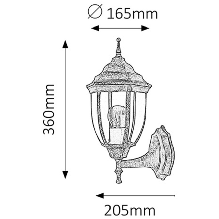 Rabalux - Outdoor wall light 1xE27/60W/230V