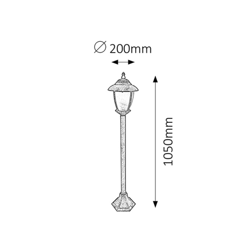 Rabalux - Outdoor lamp 1xE27/60W/230V 105 cm