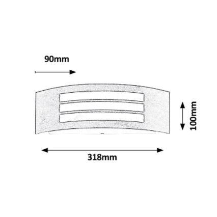Rabalux - Outdoor wall light 1xE27/14W/230V IP44