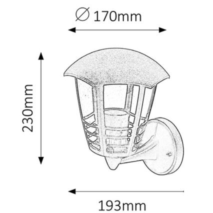 Rabalux - Outdoor wall light 1xE27/60W/230V