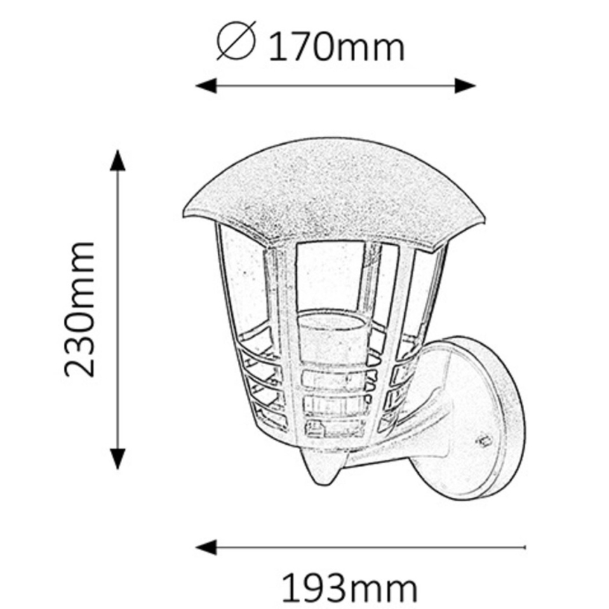 Rabalux - Outdoor wall light 1xE27/60W/230V