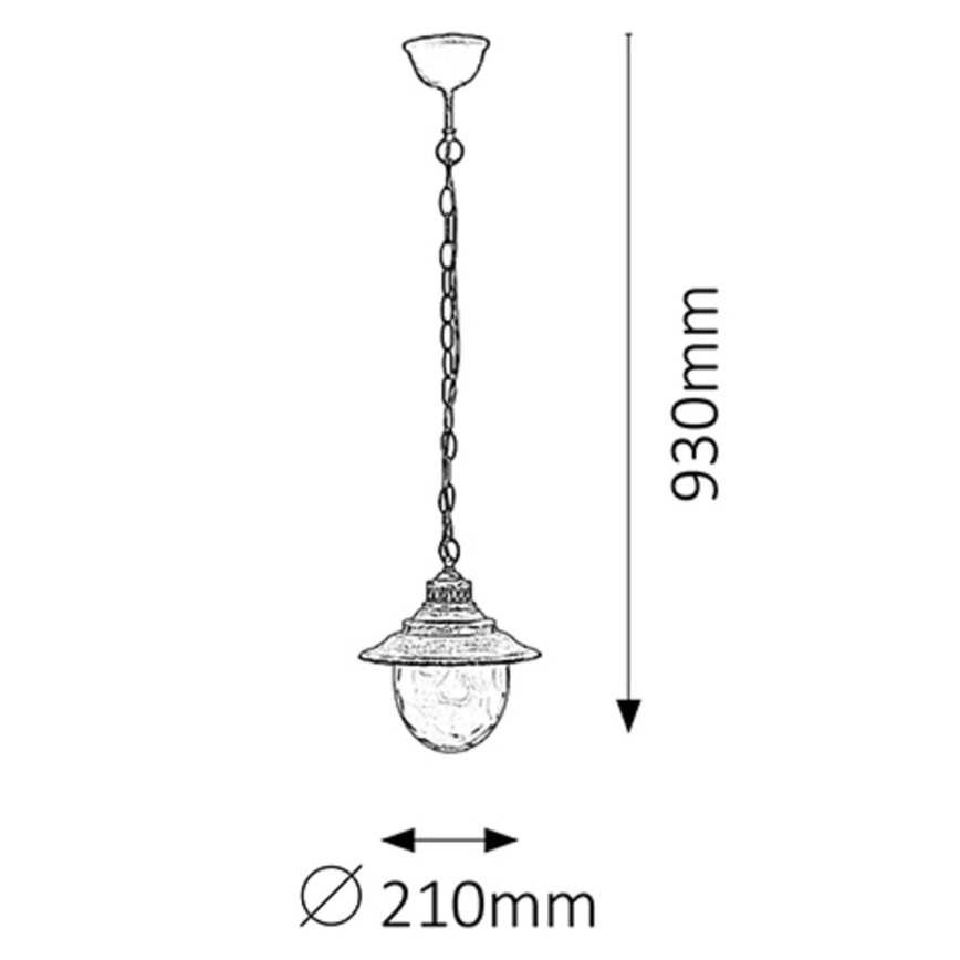 Rabalux - Outdoor chandelier 1xE27/60W/230V