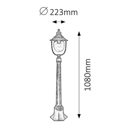 Rabalux - Outdoor lamp 1xE27/60W/230V
