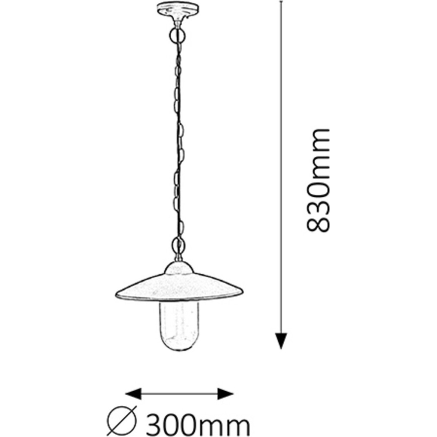 Rabalux - Outdoor pendant light 1xE27/60W
