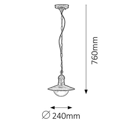 Rabalux - Outdoor pendant light 1xE27/60W