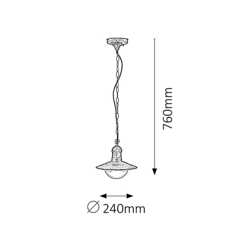 Rabalux - Outdoor pendant light 1xE27/60W
