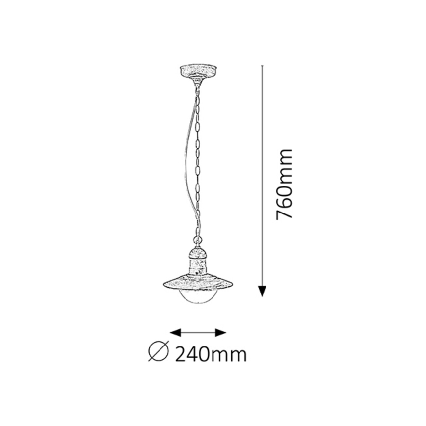 Rabalux - Outdoor pendant light 1xE27/60W