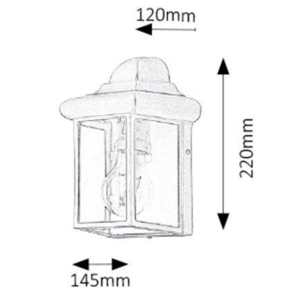 Rabalux - Outdoor wall light 1xE27/60W/230V IP43 white