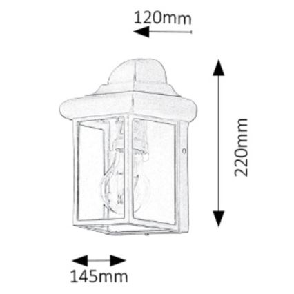 Rabalux - Outdoor wall light 1xE27/60W/230V IP43