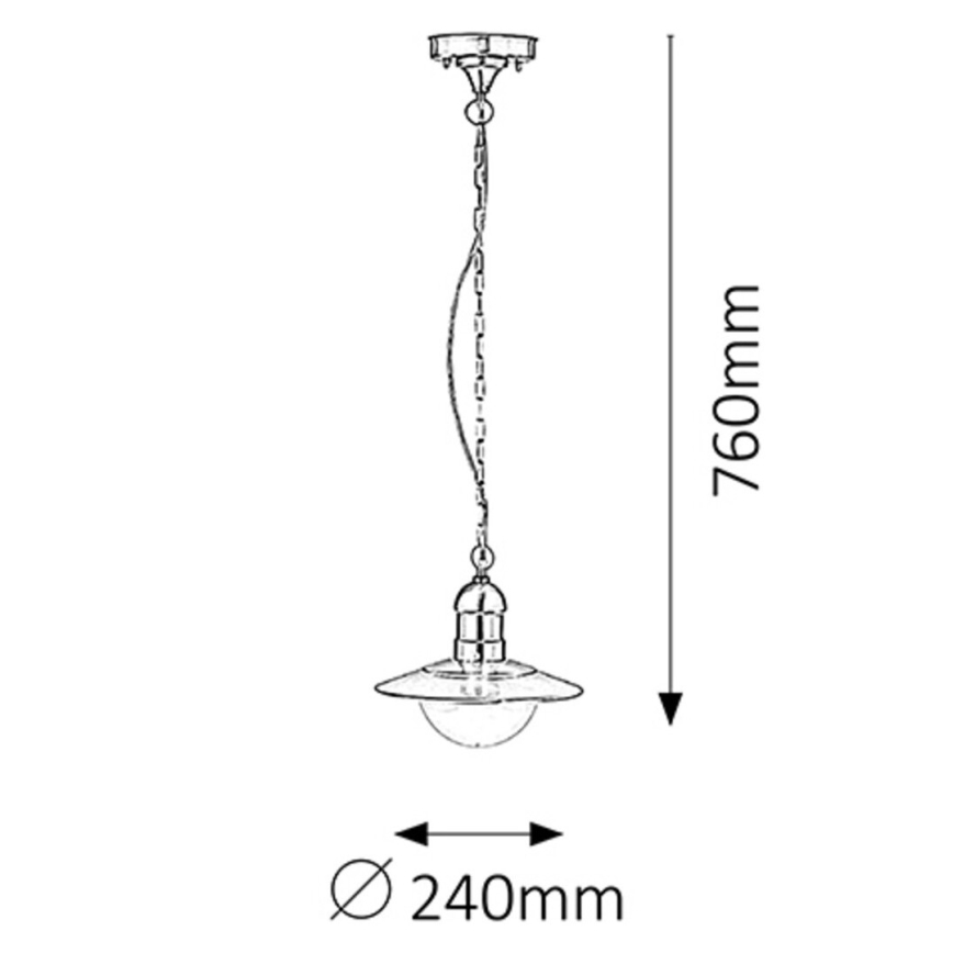 Rabalux - Outdoor pendant light 1xE27/60W