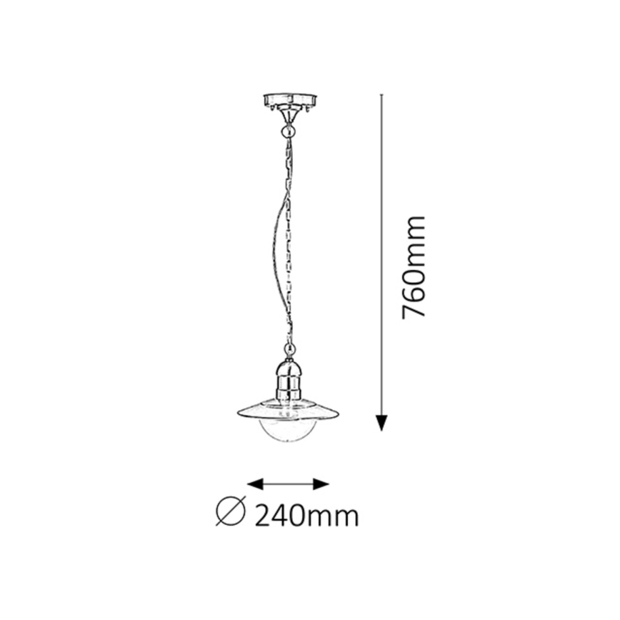 Rabalux - Outdoor pendant light 1xE27/60W