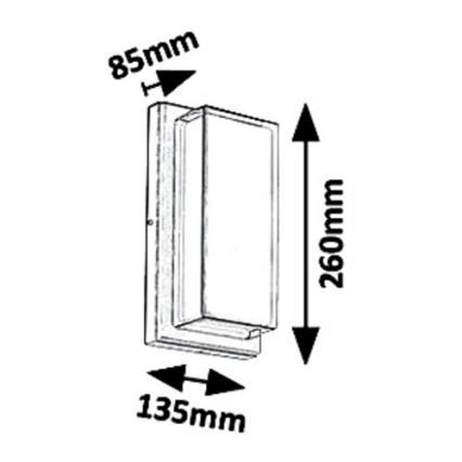 Rabalux - LED Outdoor wall light ANDORRA LED/12W/230V IP54