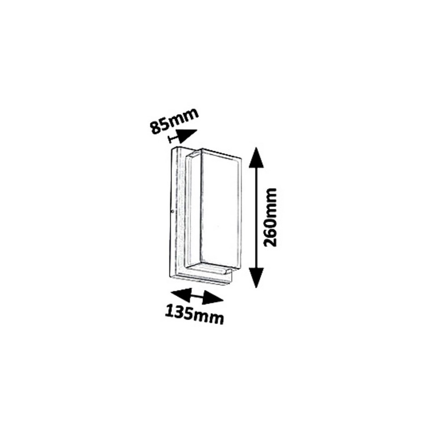 Rabalux - LED Outdoor wall light ANDORRA LED/12W/230V IP54